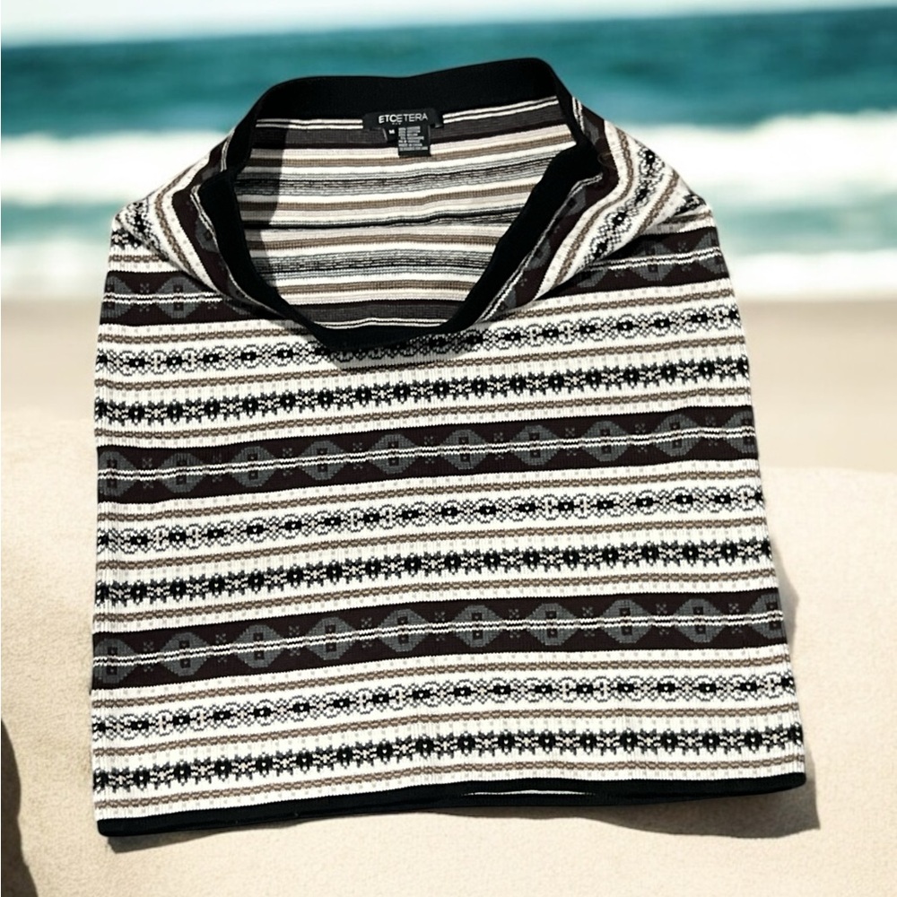 Etcetera Viscose/Cashmere Patterned Brown/Black A… - image 2